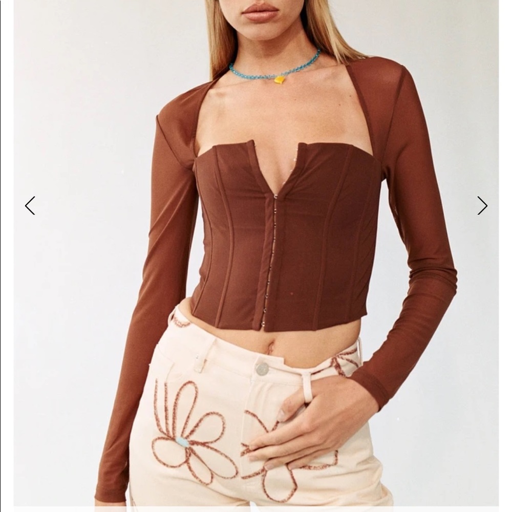 NWOT With Jean Al Top | Chocolate